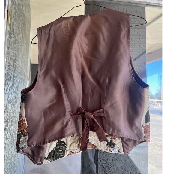 Vintage In Design textured cat vest size 16 - Picture 4 of 4